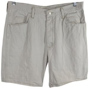 Wrangler Hero Originals Jean Shorts Mens 38 Light Beige Denim